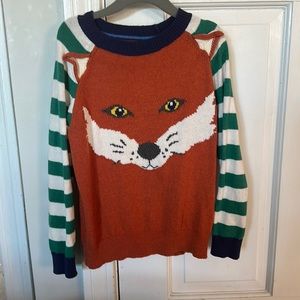 Boden Fox Sweater, Size 6-7